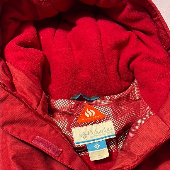 Columbia Red Puffer Jacket with Hood - Picture 2 of 14
